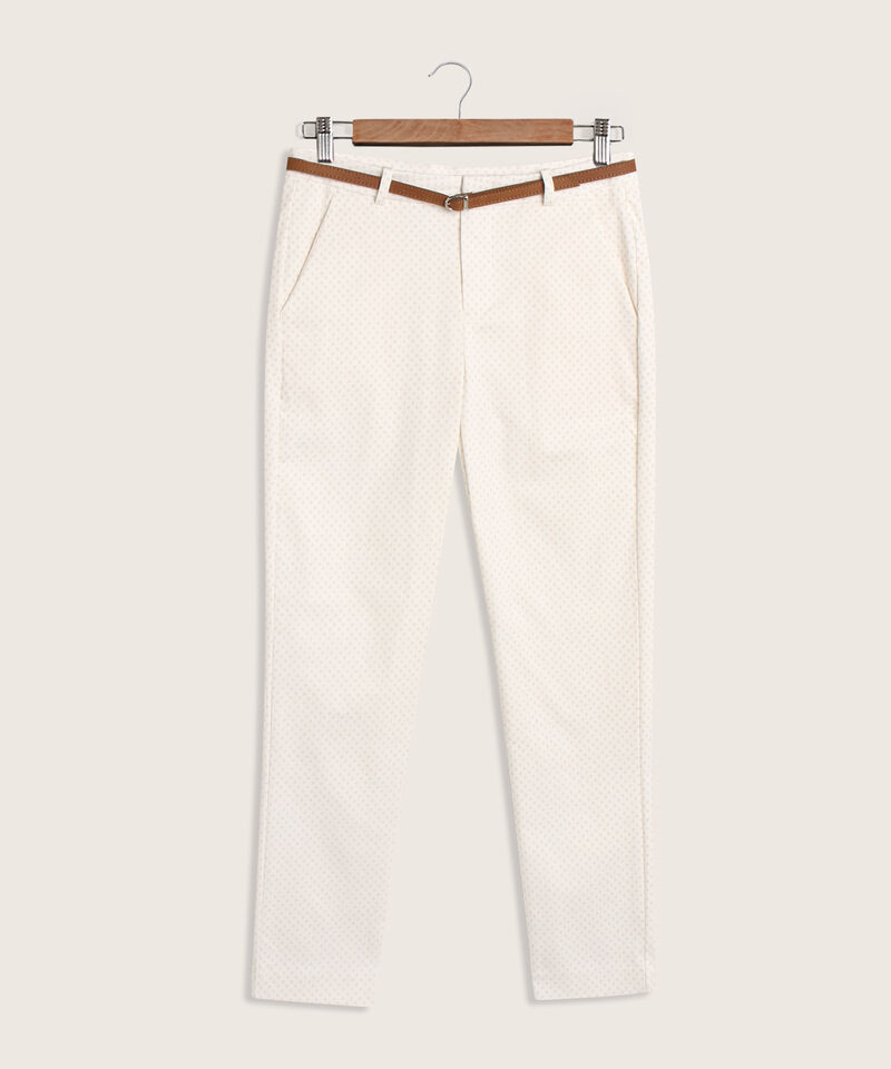 Pantalón Chino Estampado de Lunares