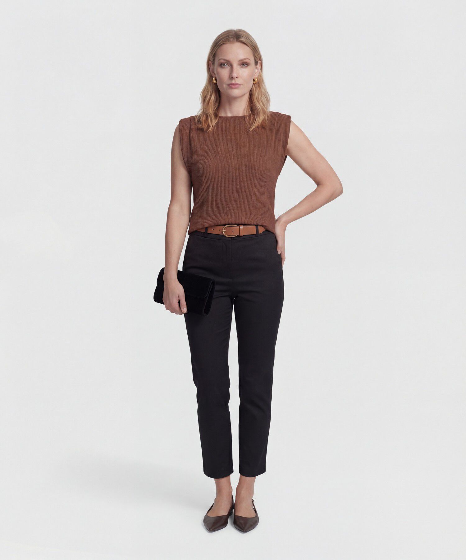 Camiseta con Hombros Drapeados para Mujer