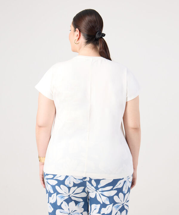 Blusa Con Detalle Calado Para Mujer Curvy