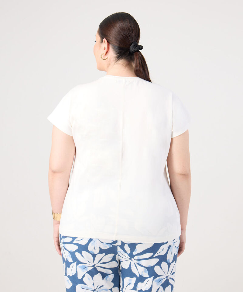 Blusa Con Detalle Calado Para Mujer Curvy