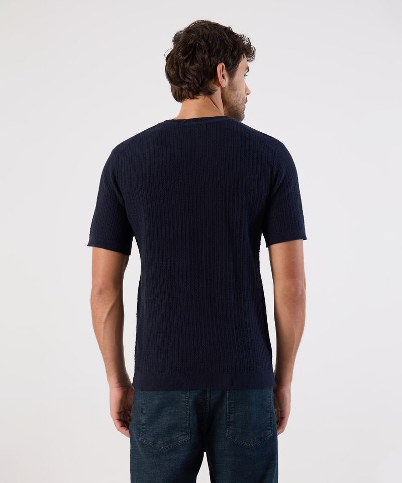 Camiseta Texturizada Cuello Redondo 