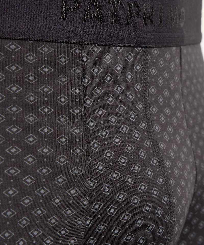 B&oacute;xer Largo Ergon&oacute;mico con Microdise&ntilde;o Geom&eacute;trico para Hombre