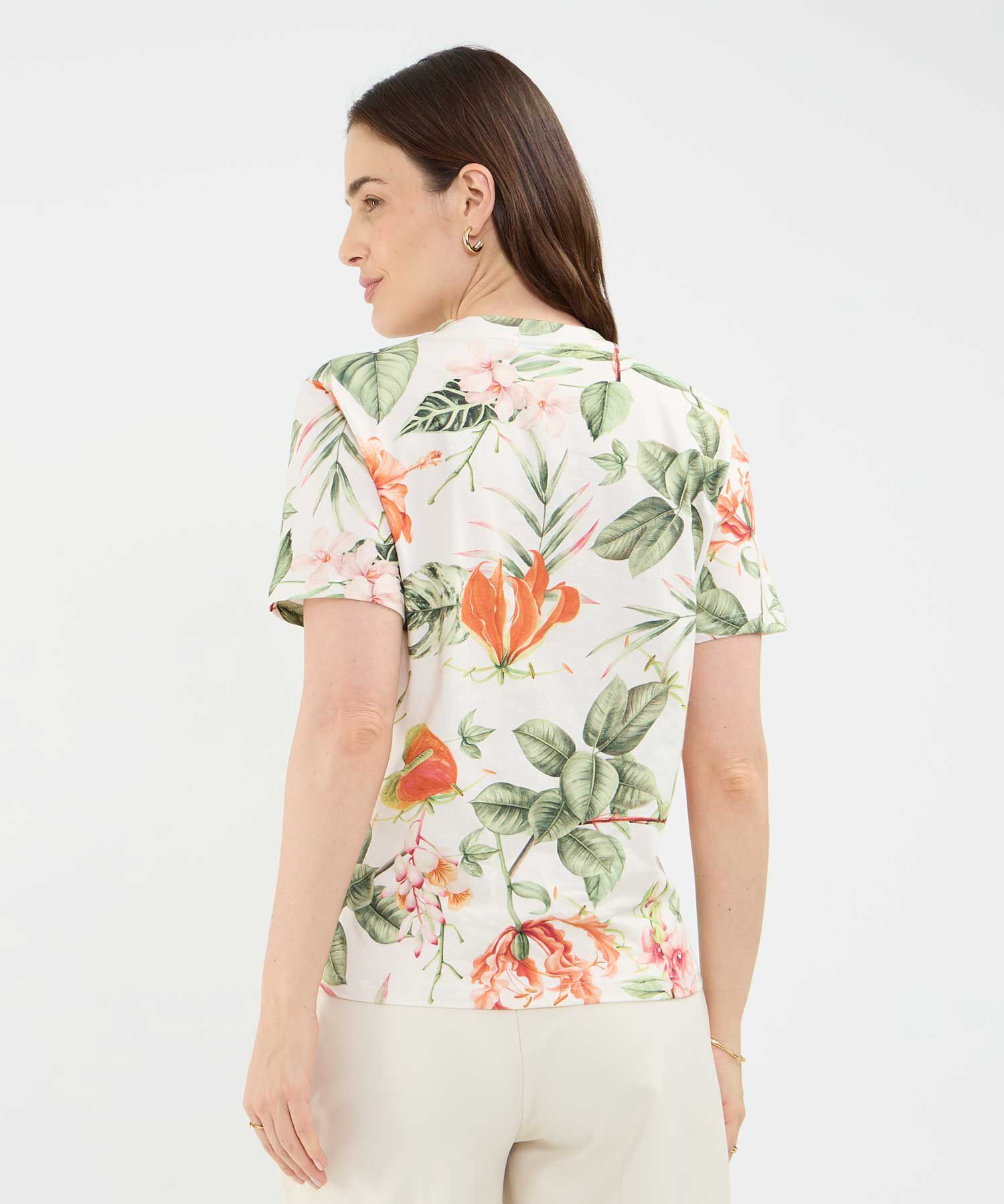 Camiseta Estampado Botánico