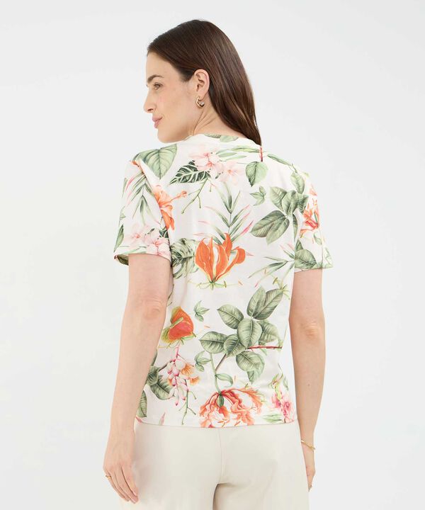 Camiseta Estampado Botánico