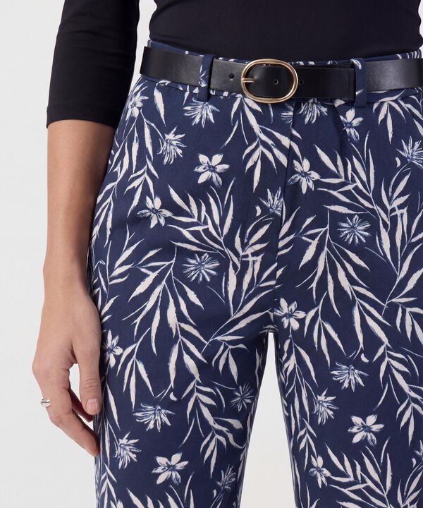 Pantal&oacute;n Recto Con Cintur&oacute;n Para Mujer