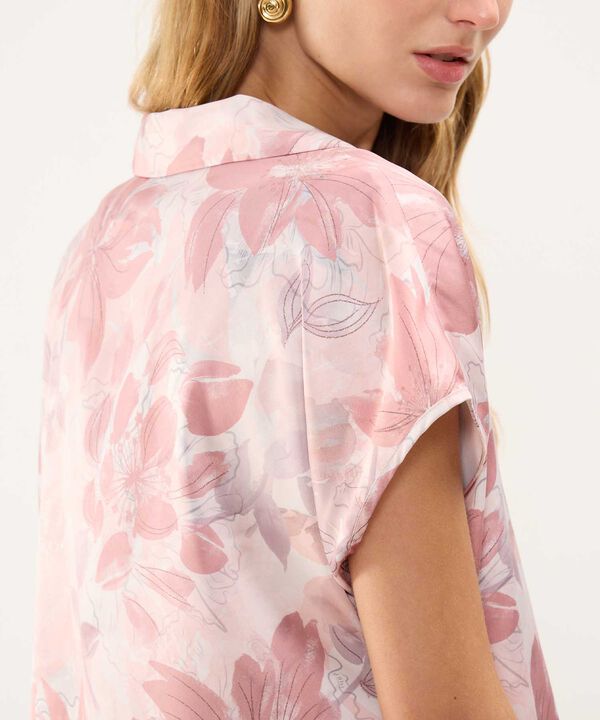 Blusa Satinada Estampada