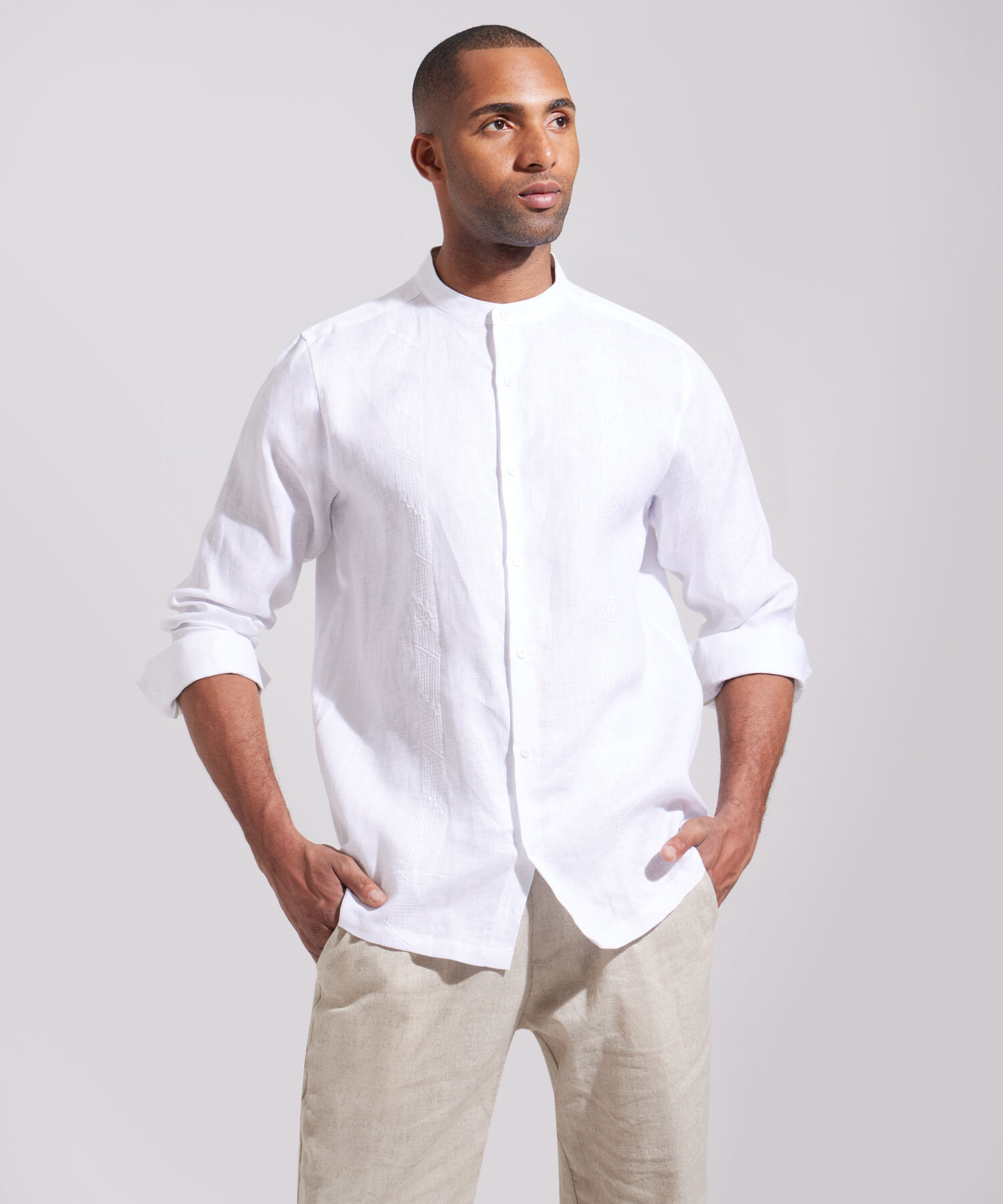 Camisa guayabera blanca deals