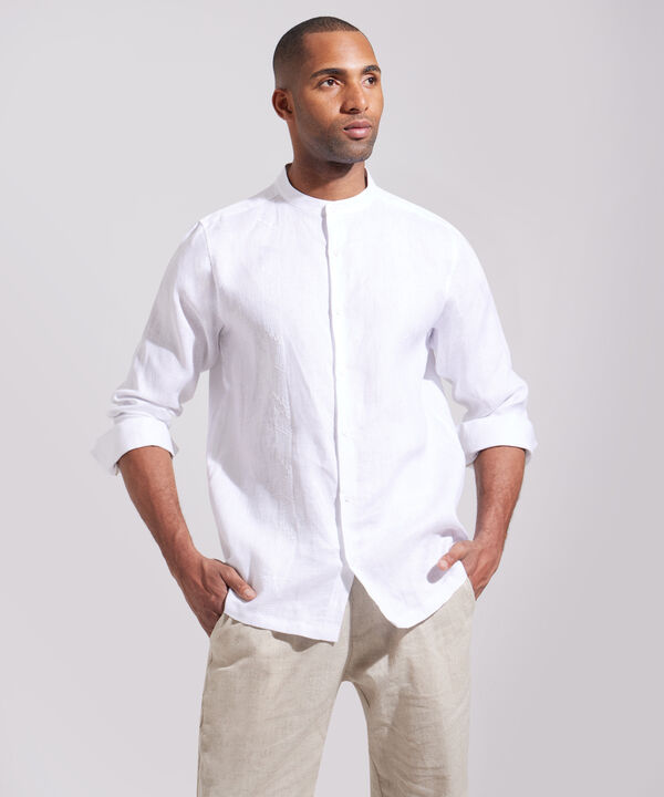 Camisa Guayabera Manga Larga Cuello Neru image number null