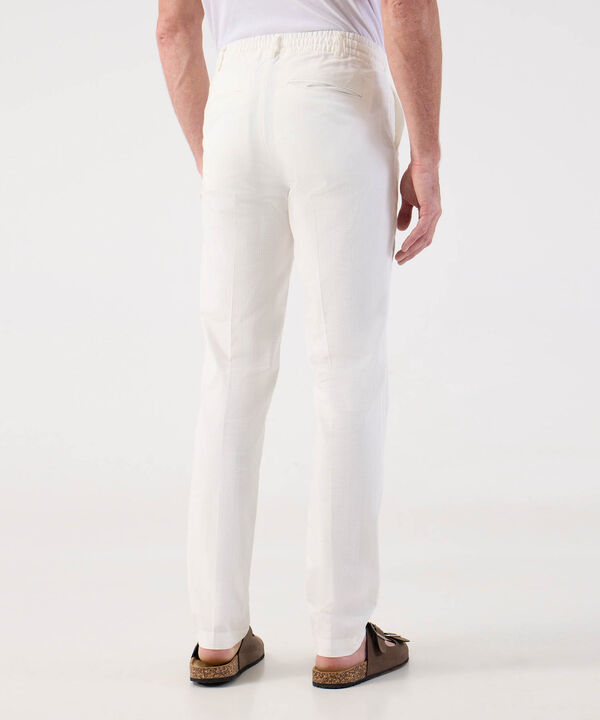Pantalón Casual de Lino para Hombre con Textura