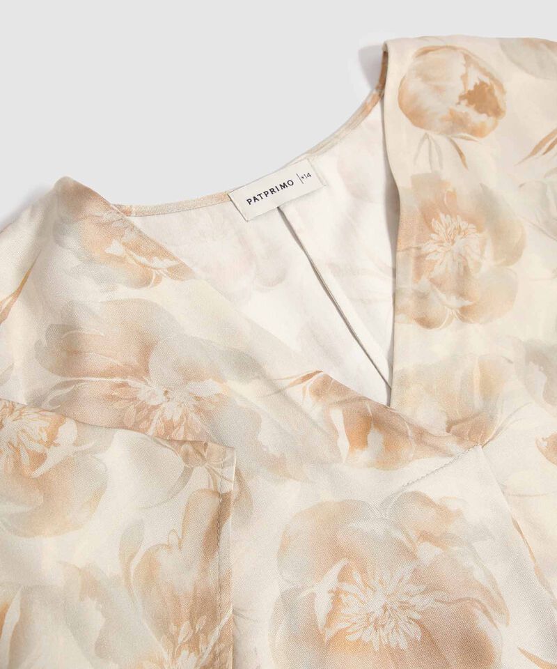 Vestido Estampado Manga Corta