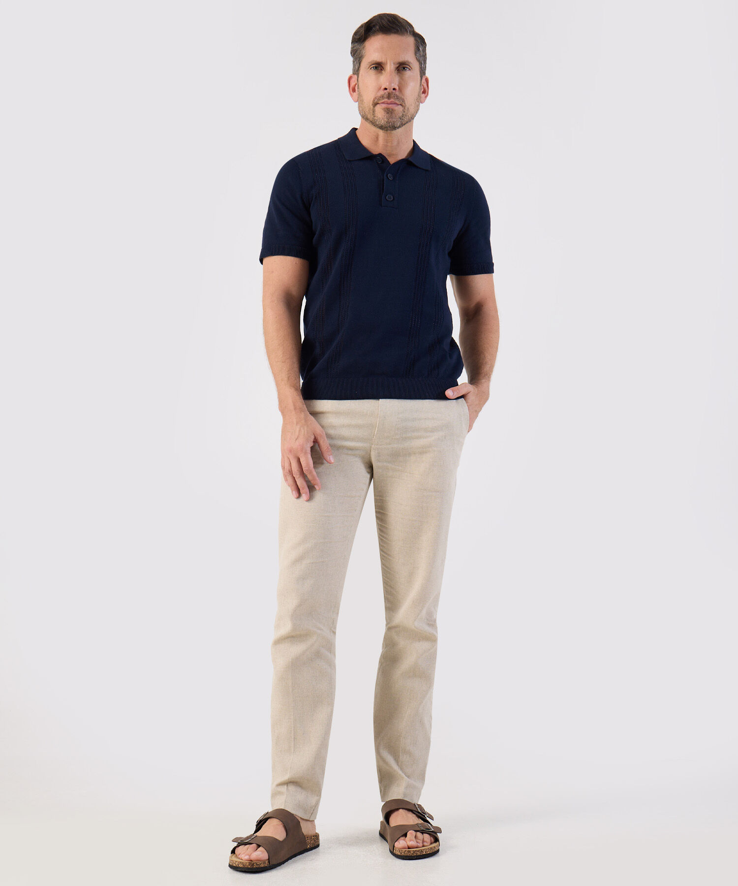Pantal&oacute;n Tejido Casual Para Hombre