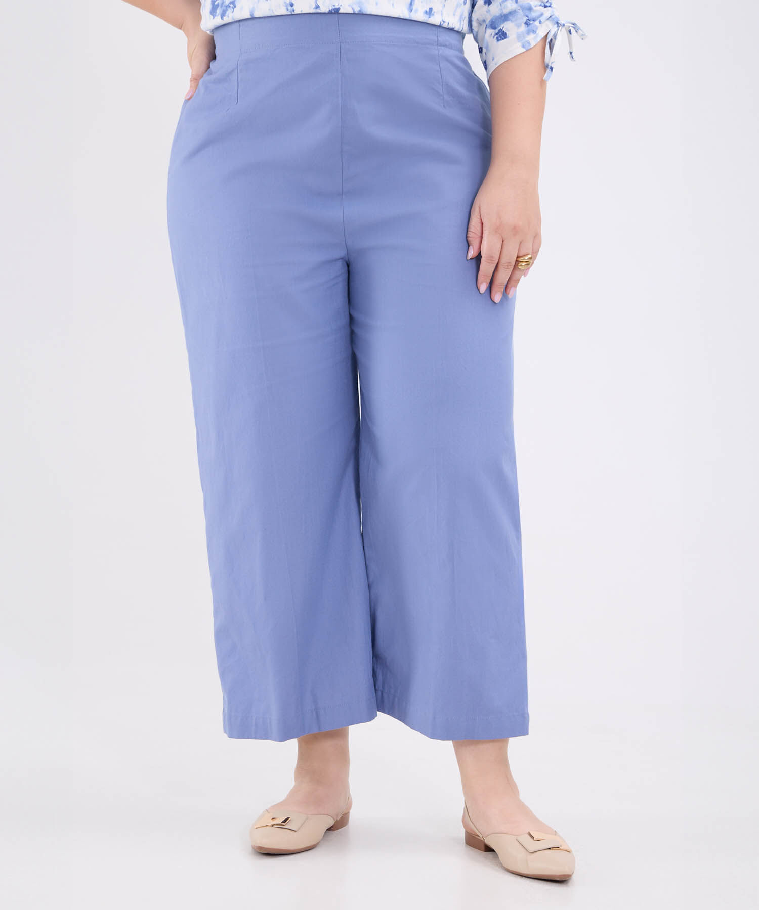 Pantalón Capri Efecto Rústico
