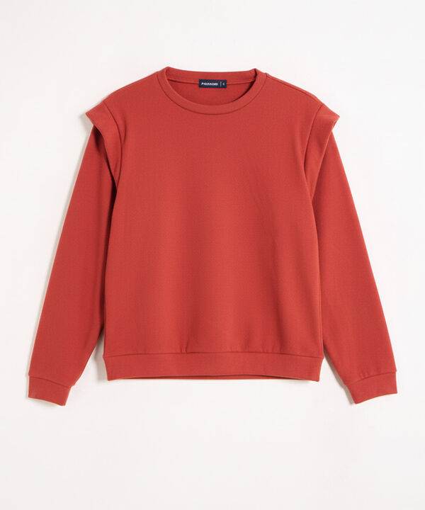 Saco Cuello Redondo Hombros Marcados Para Mujer image number null