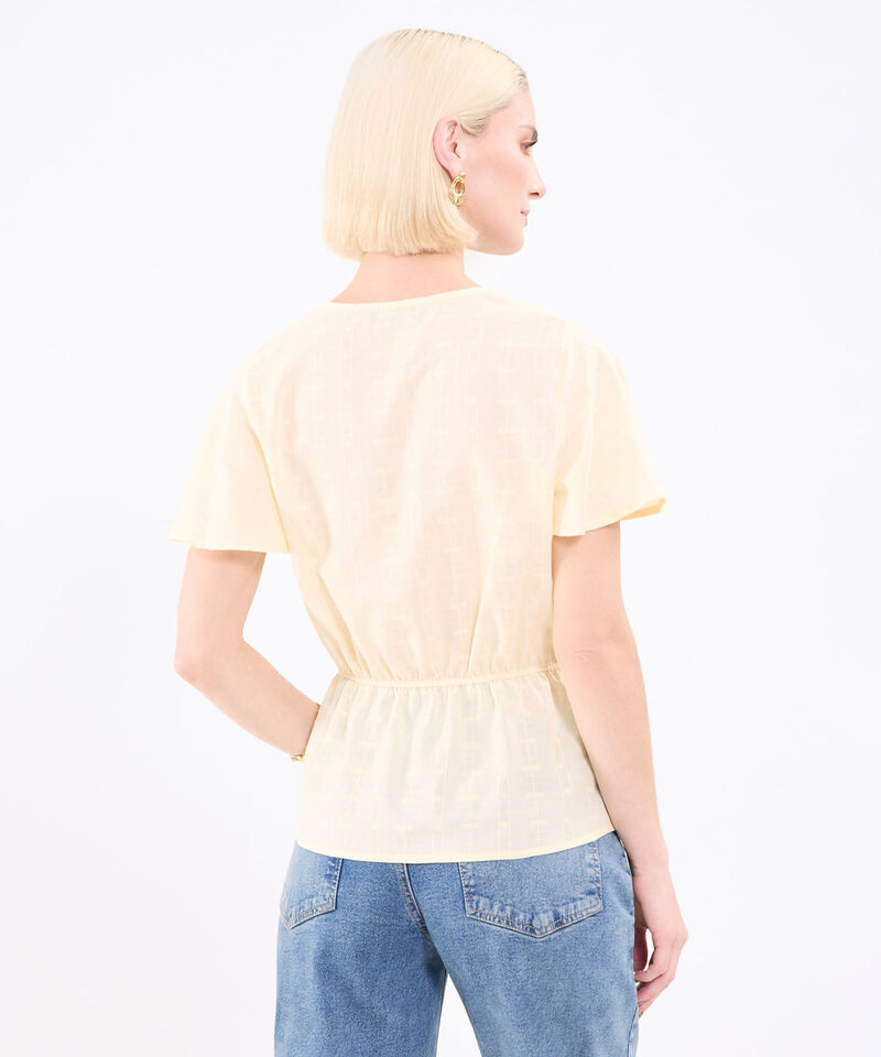 Blusa Unicolor Con Textura