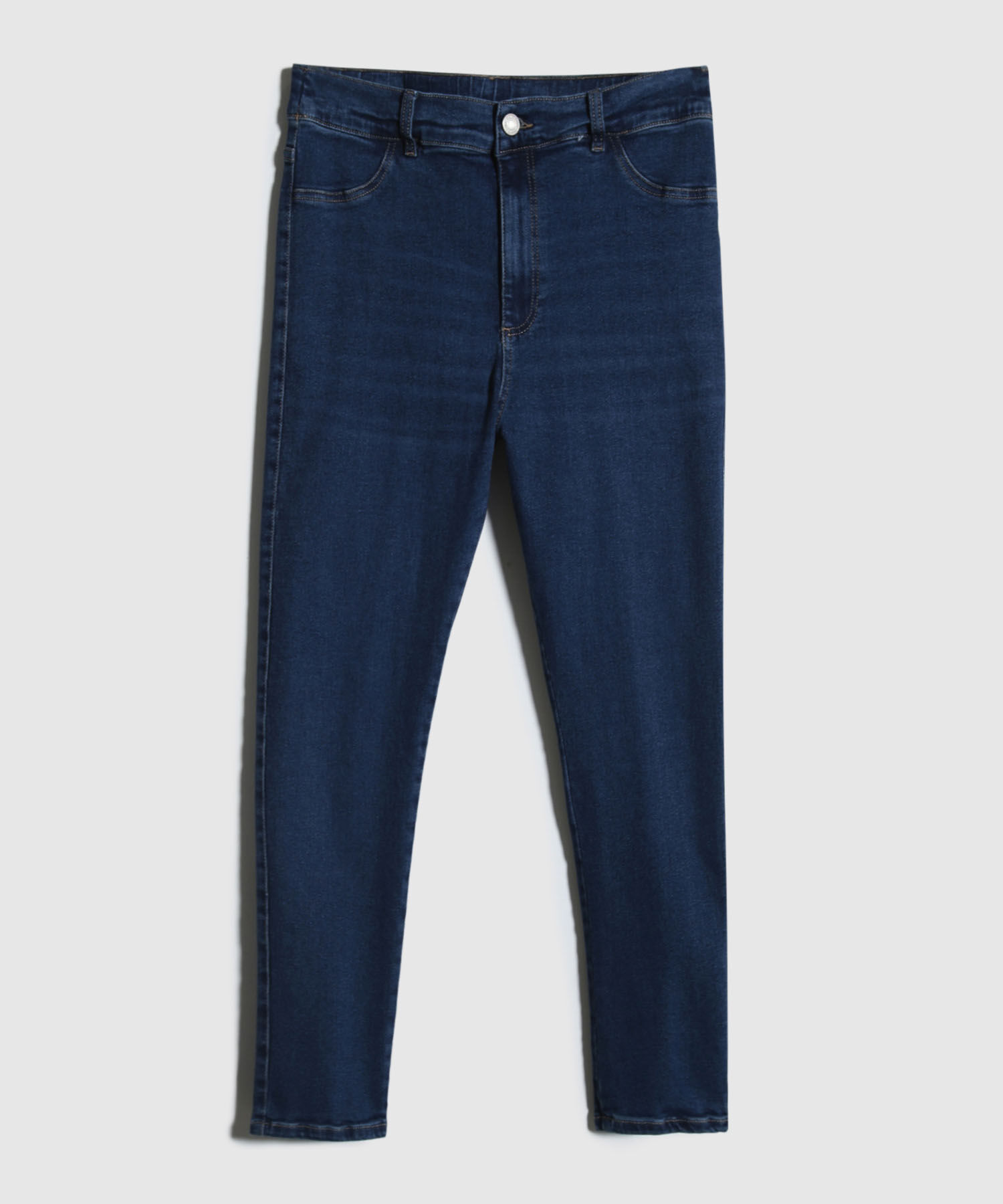 Jean Jegging Con Boton Tono Azul Medio