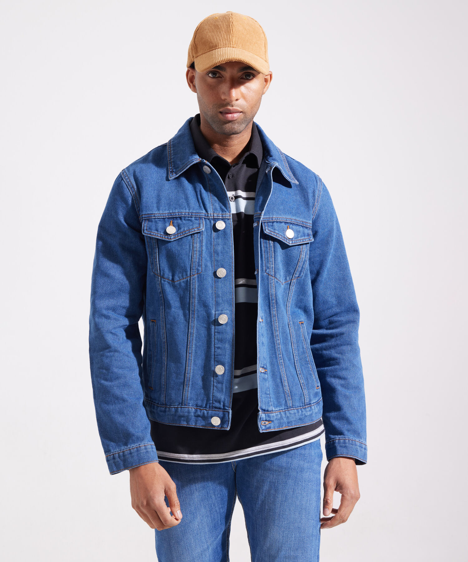 Chaqueta Trucker Azul Medio Oscuro