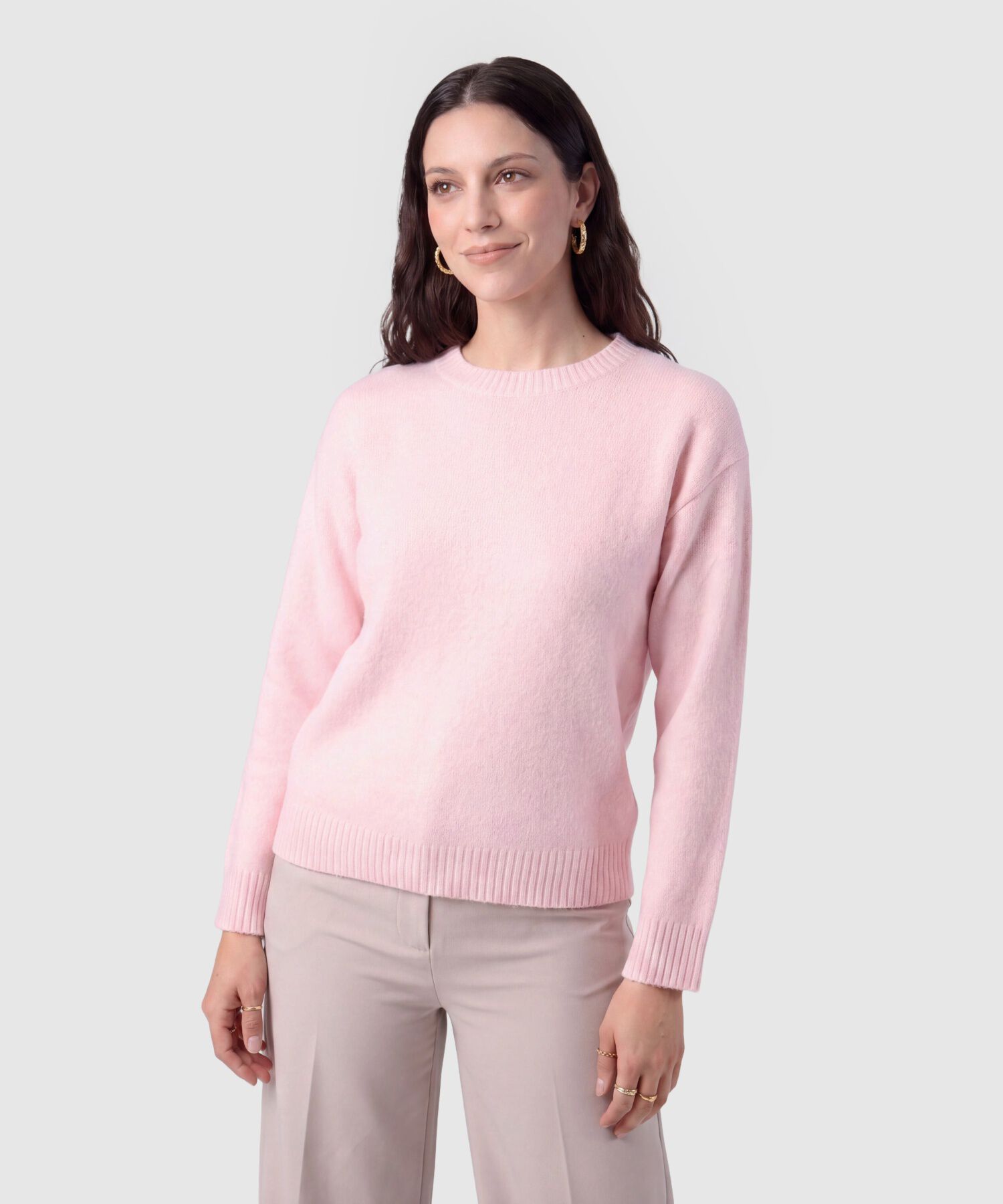 Saco Tejido Cuello Redondo Mujer