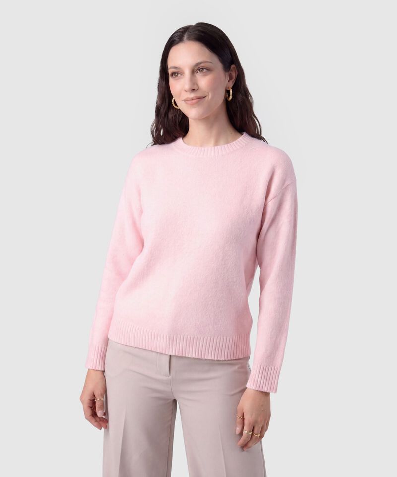 Saco Tejido Cuello Redondo Mujer