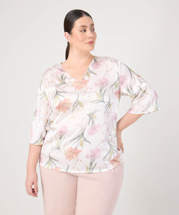 Blusa Escote En V Para Mujer Curvy image number null