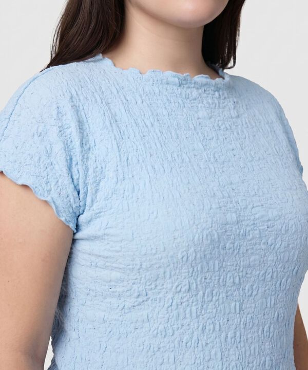 Camiseta De Textura Ligera Para Mujer Curvy