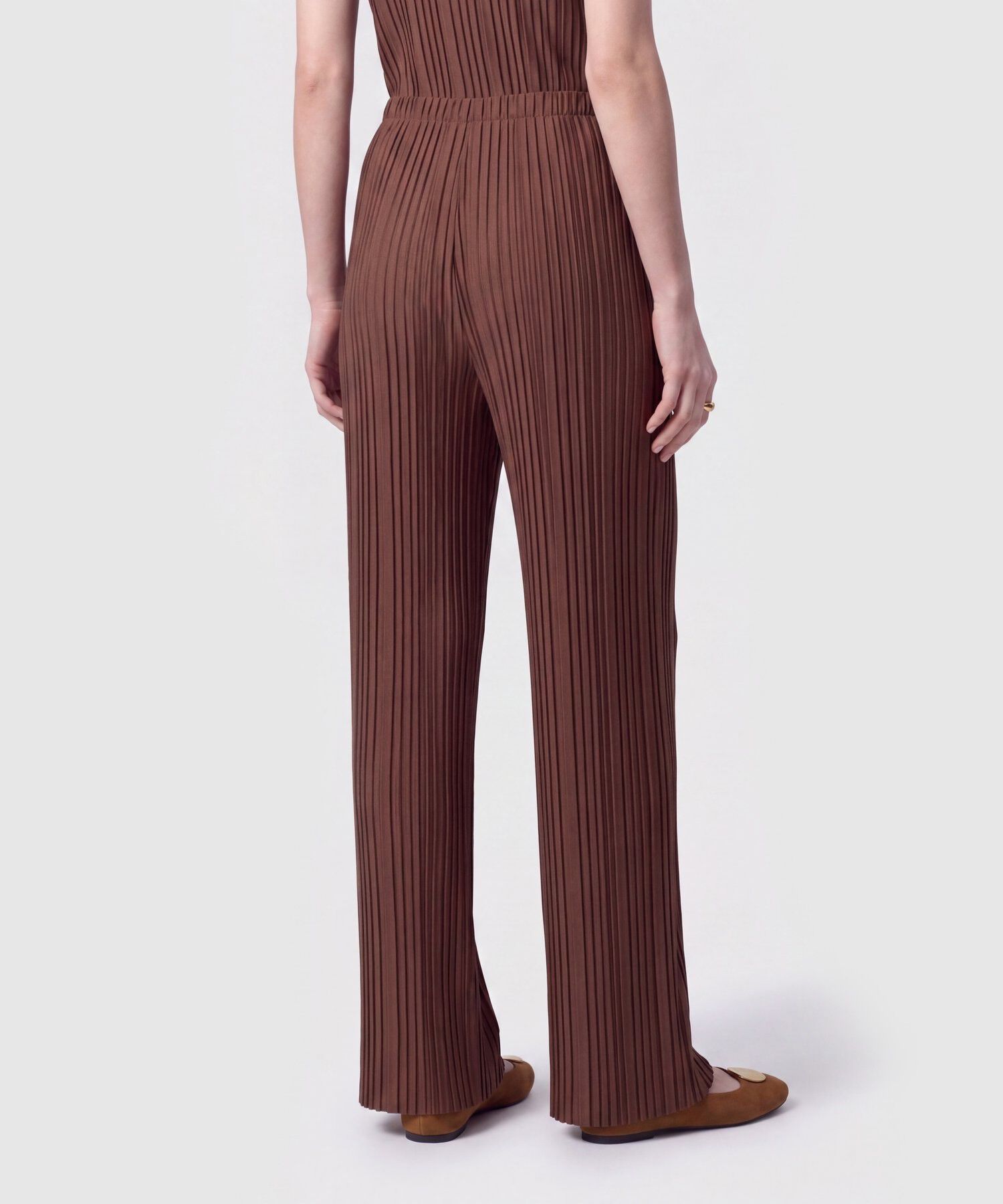 Pantal&oacute;n Fluido Plisado Para Mujer
