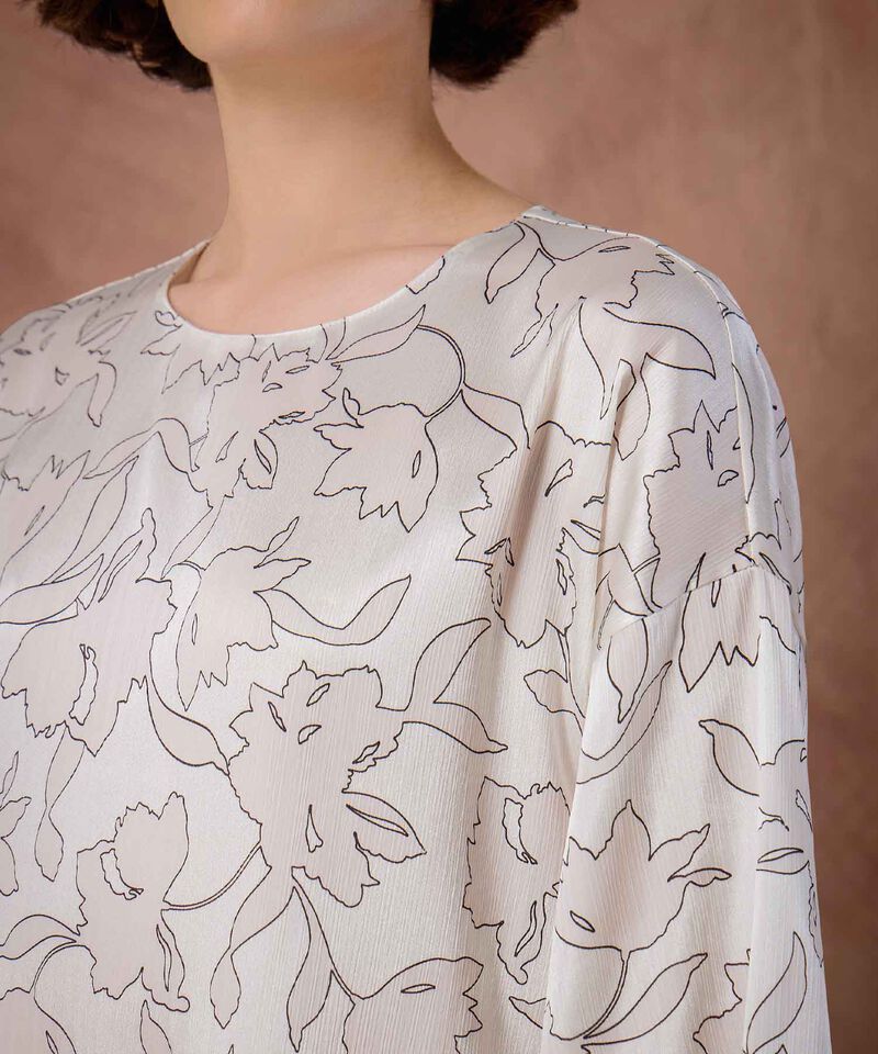 Blusa Estampada Manga 3/4 