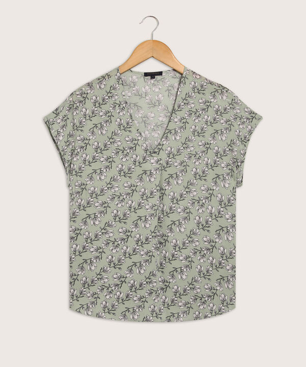 Blusa Manga Corta Con Prense image number null