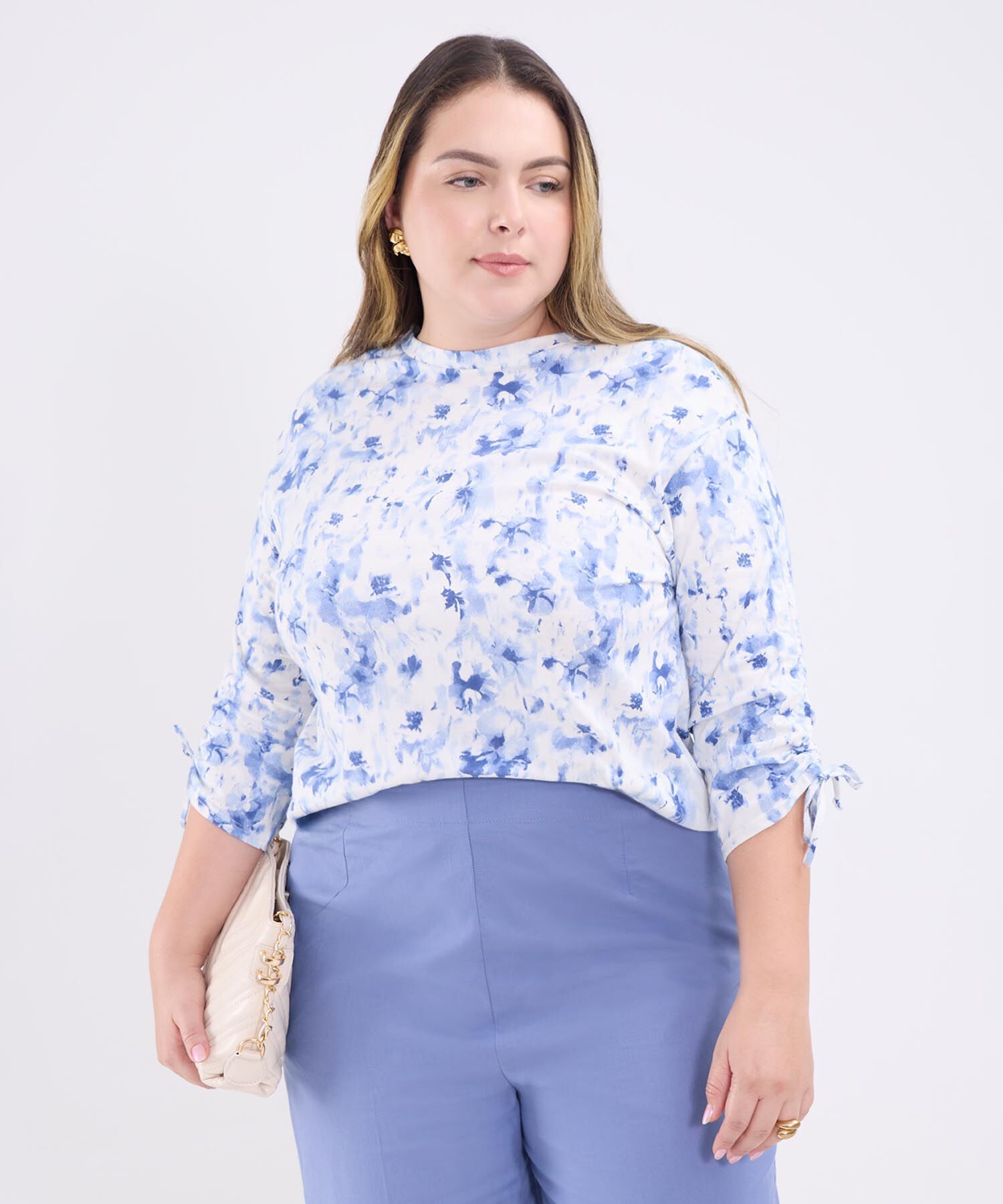 Camiseta Manga ¾ Estampada