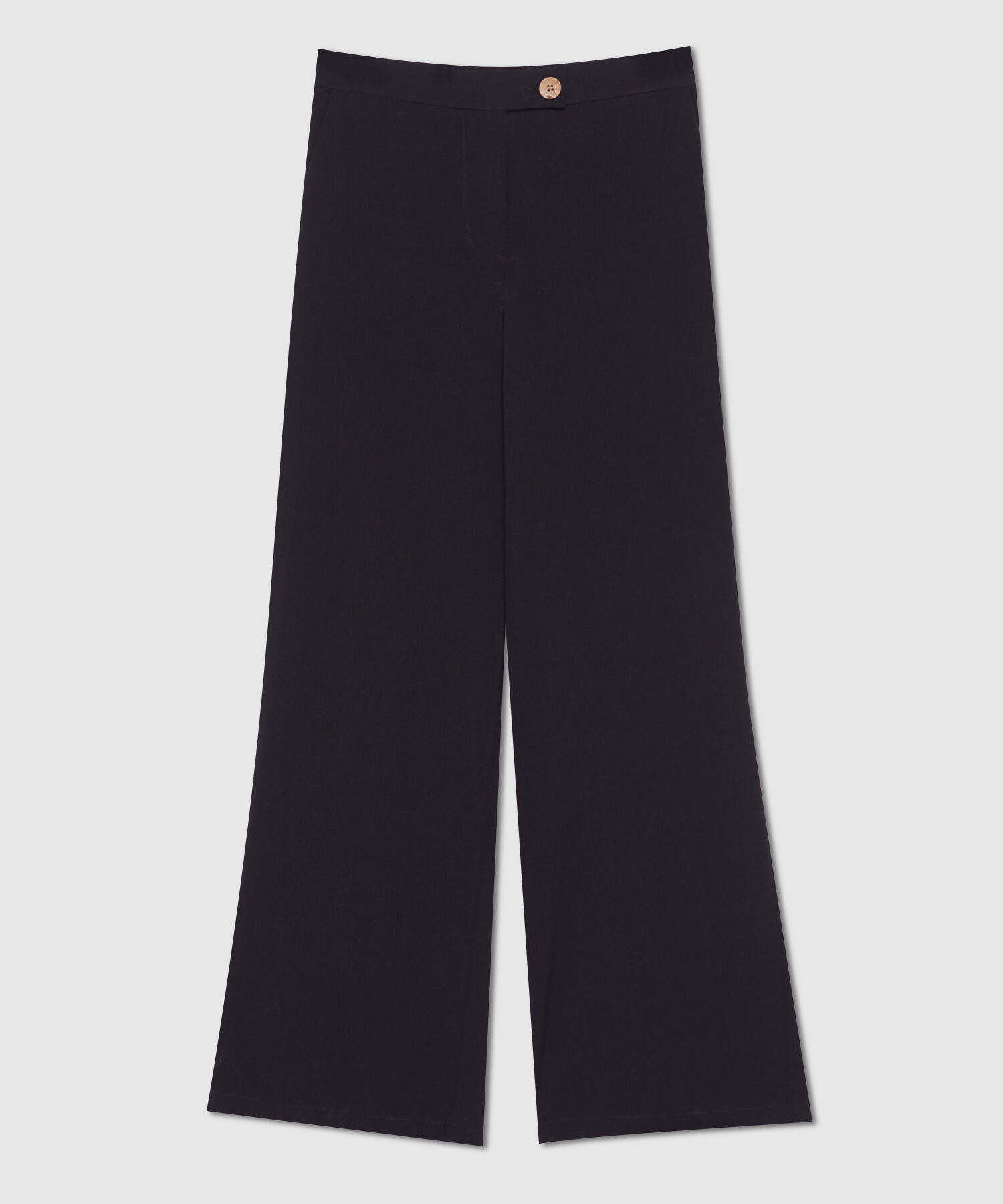 Pantalón Unicolor Con Botonadura Cruzada
