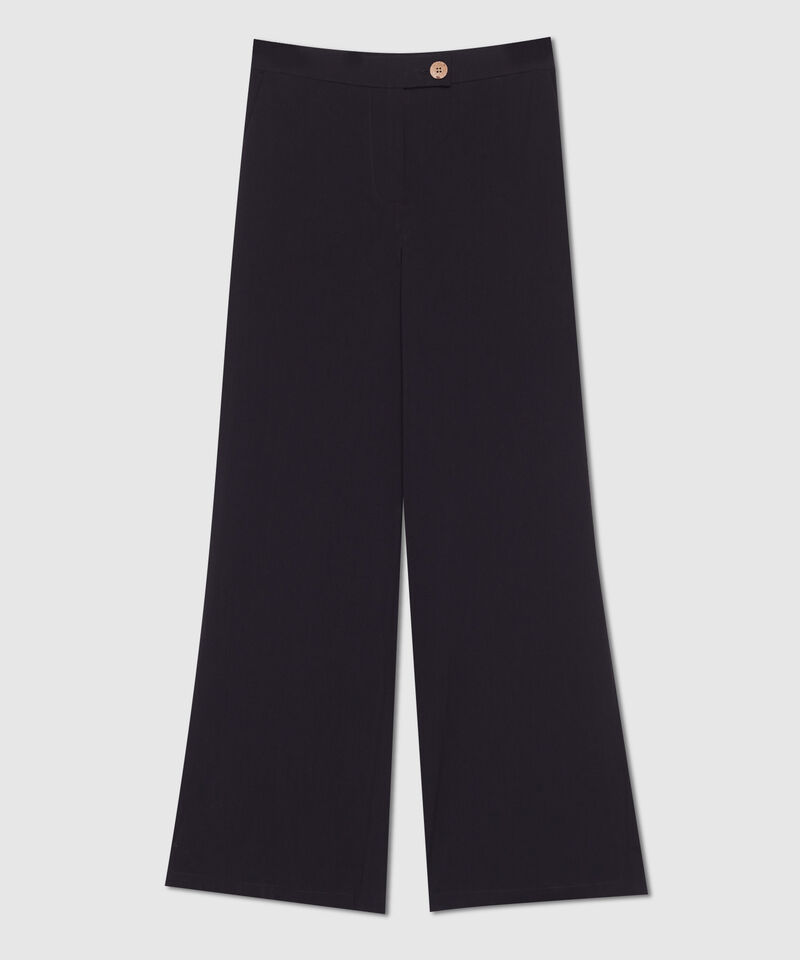 Pantalón Unicolor Con Botonadura Cruzada