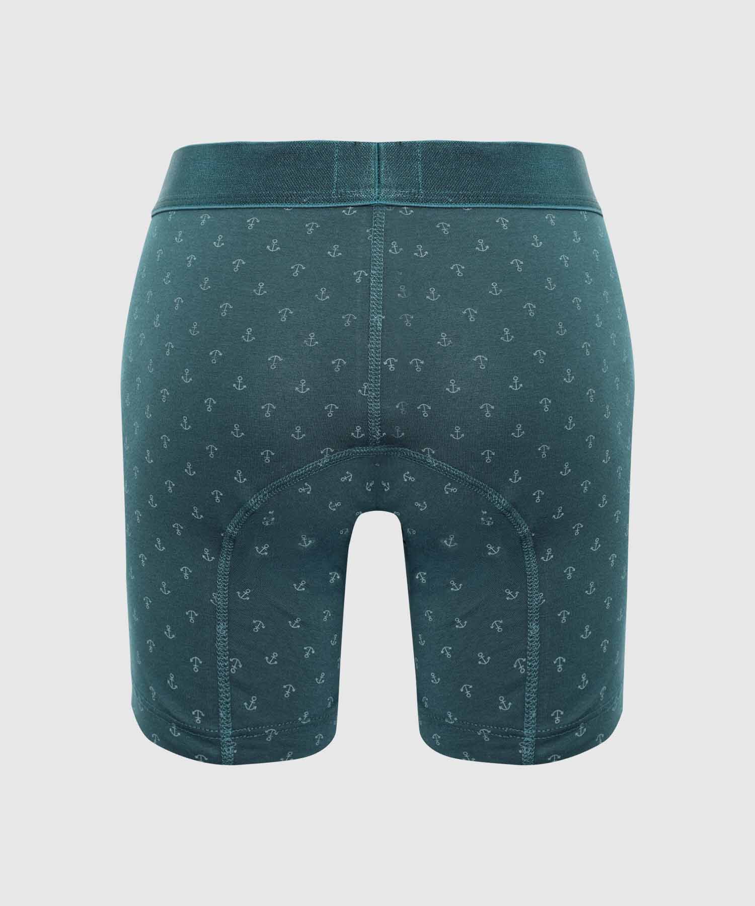 B&oacute;xer Medio Estampado Con El&aacute;stico Para Hombre