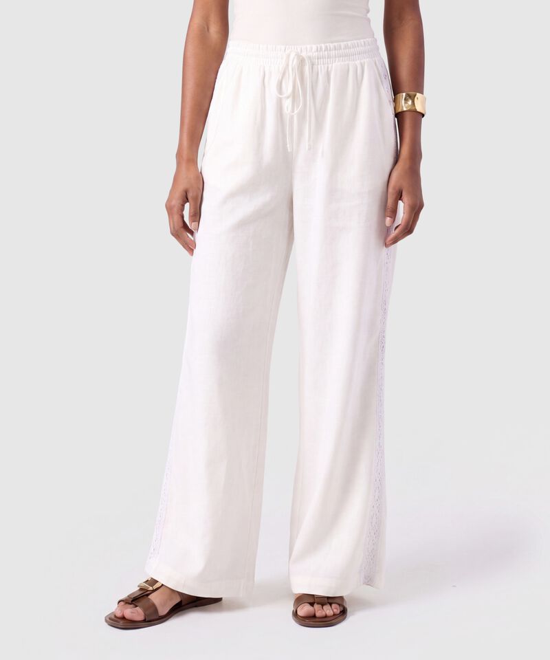 Pantal&oacute;n Fluido Con Cord&oacute;n Para Mujer