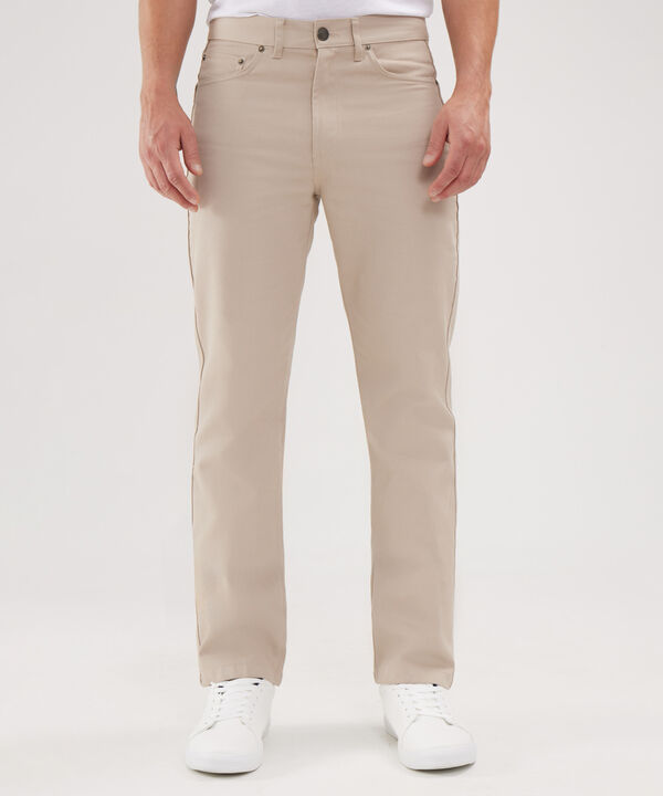 Pantalon Unicolor, 5 Bolsillos, Silueta Regular Fit image number null