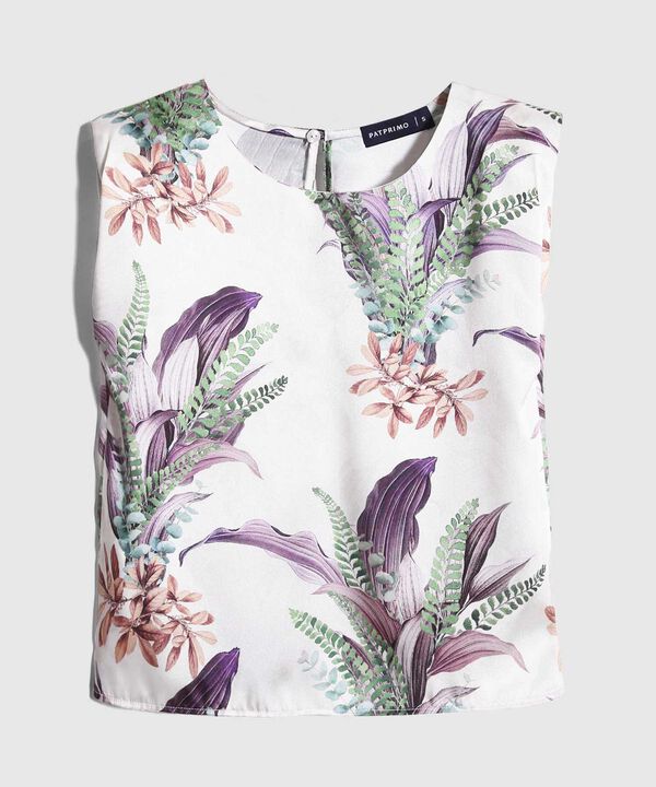 Blusa Estampada Manga Sisa