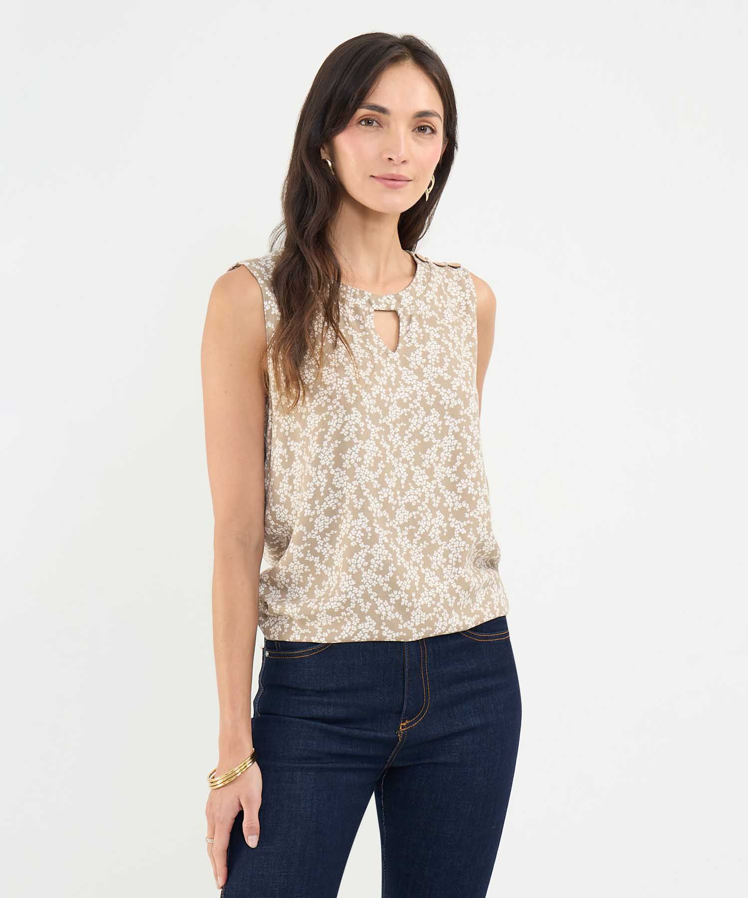 Blusa Estampada Manga Sisa