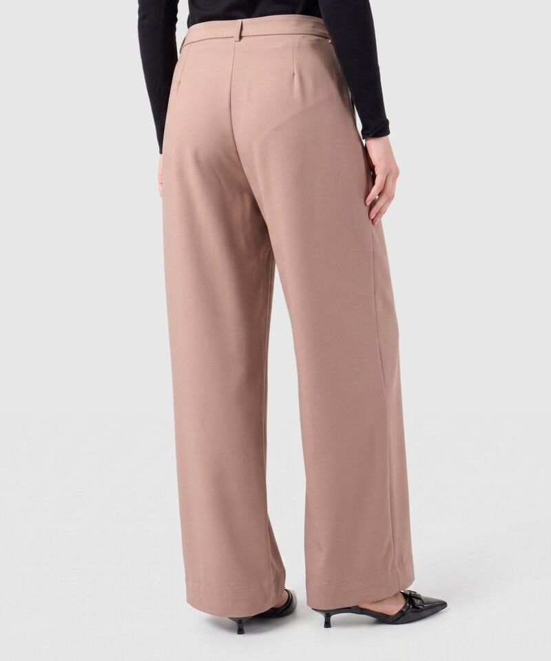 Pantal&oacute;n Amplio De Pinzas Para Mujer