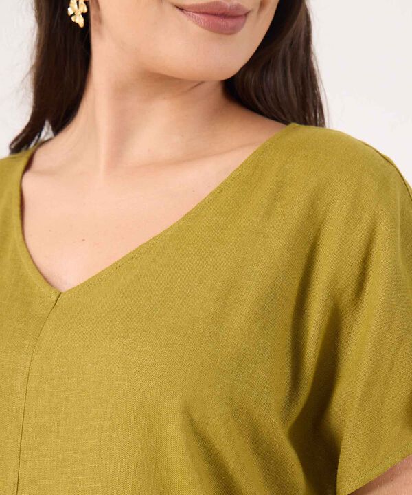 Blusa Manga Corta Unicolor image number null