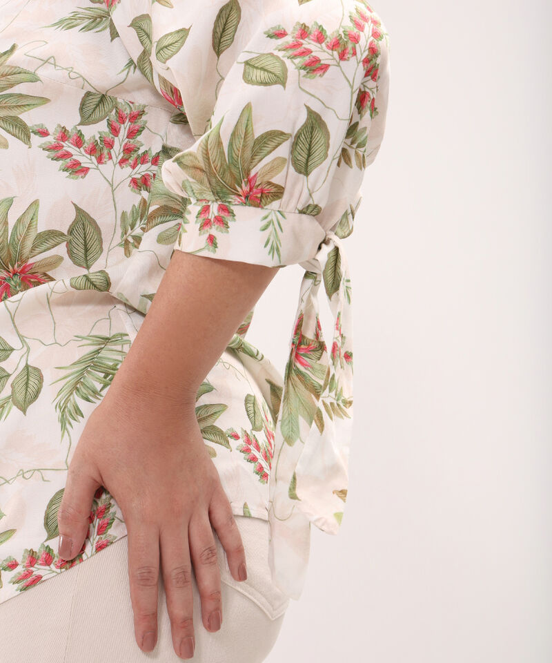 Blusa Estampada Manga 3/4