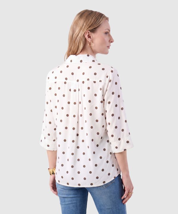 Blusa Estampada Manga 3/4 Para Mujer
