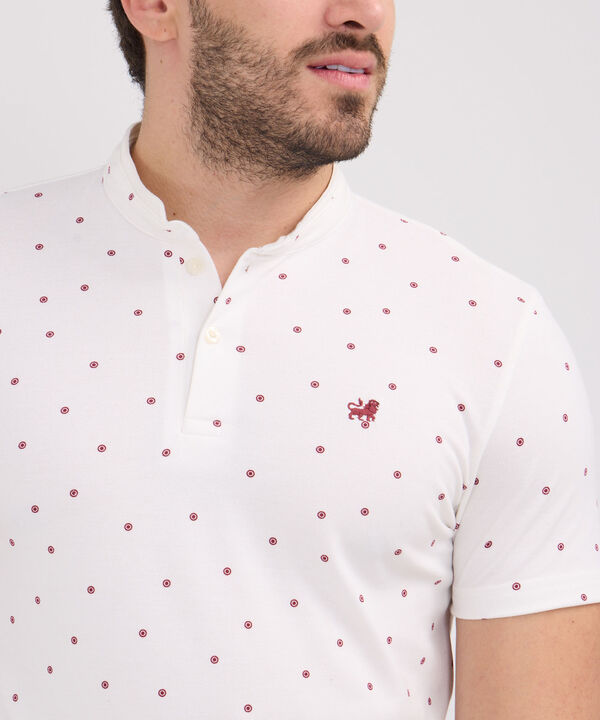 Polo Estampada, Cuello Mao Sin Bolsillo image number null