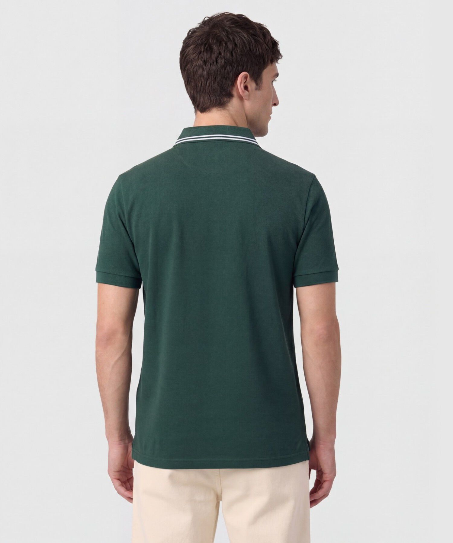 Polo Con Pechera En Contraste Para Hombre