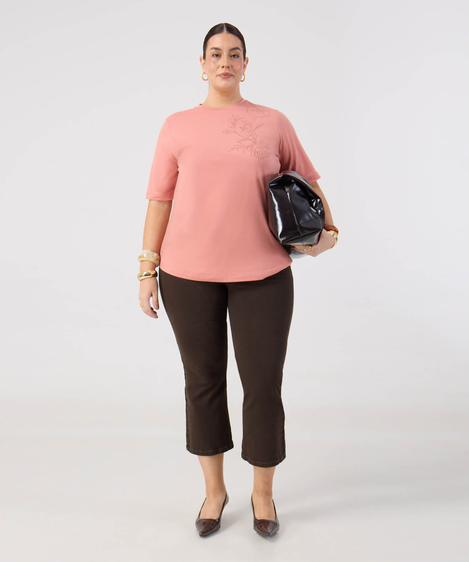 Jeans CropFlare Tiro Alto para Mujer Curvy