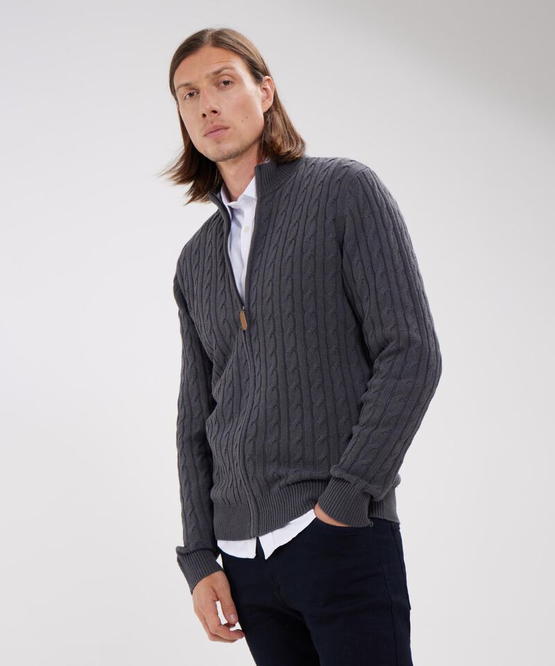 Saco Cuello Alto Con Cremallera