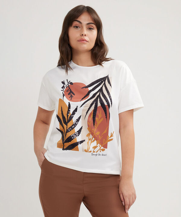 Camiseta Unicolor Con Sublimación Y Pedrería image number null