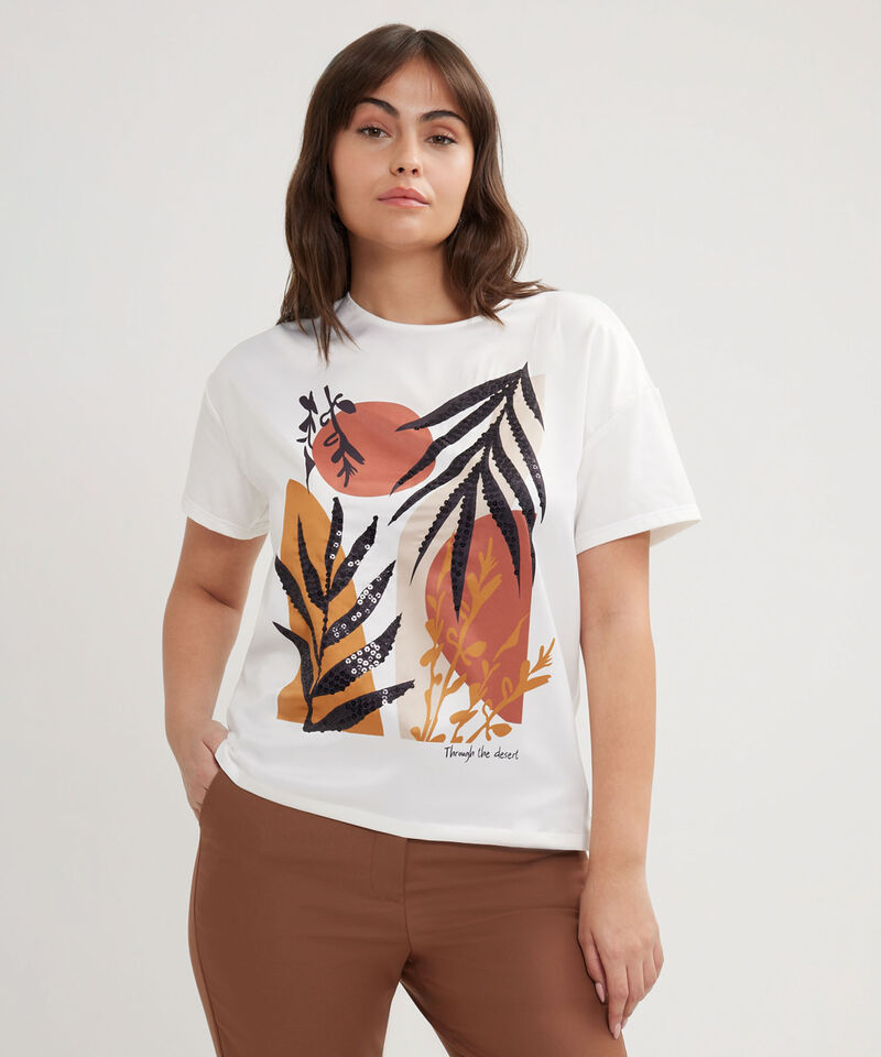 Camiseta Unicolor Con Sublimación Y Pedrería