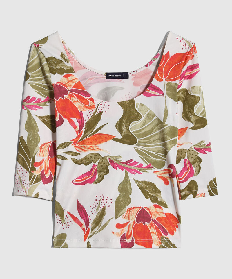 Camiseta Estampado Botánico
