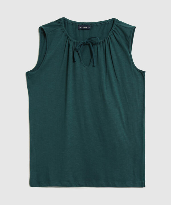 Camiseta Unicolor Con Cuello Ajustable  image number null