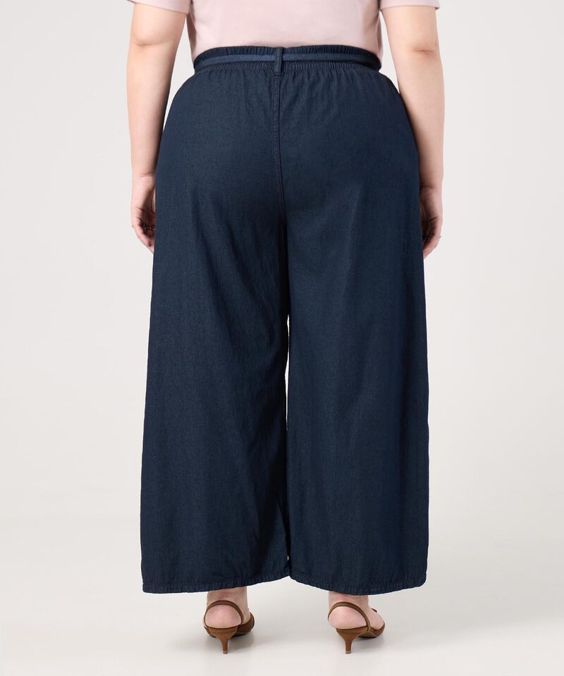 Jean Wide Leg Cord&oacute;n Ajustable Para Mujer Curvy