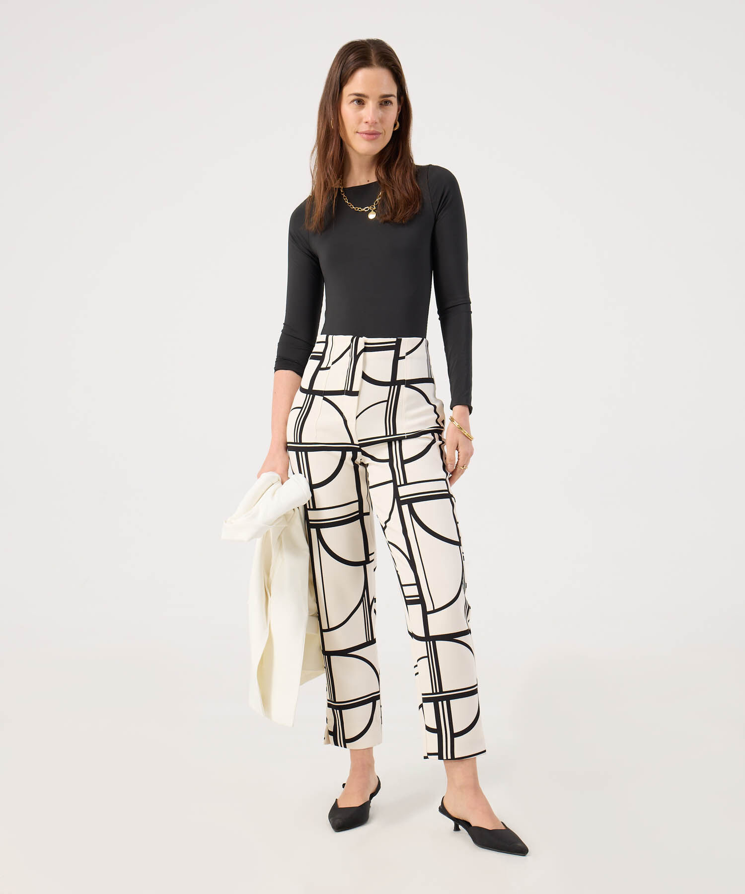 Pantalón Tiro Alto Estampado