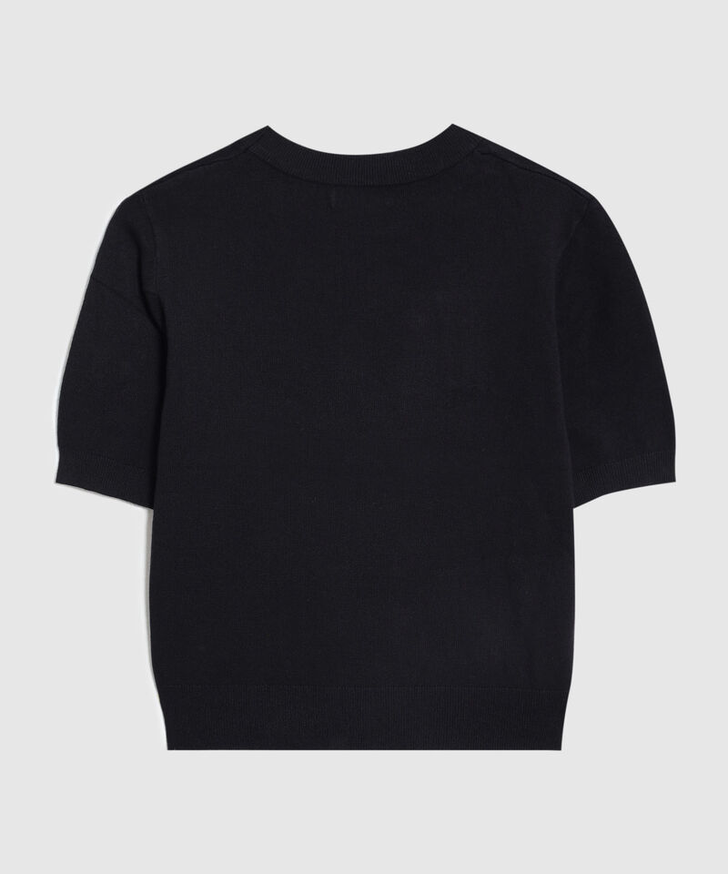 Camiseta Unicolor Manga Corta para Mujer